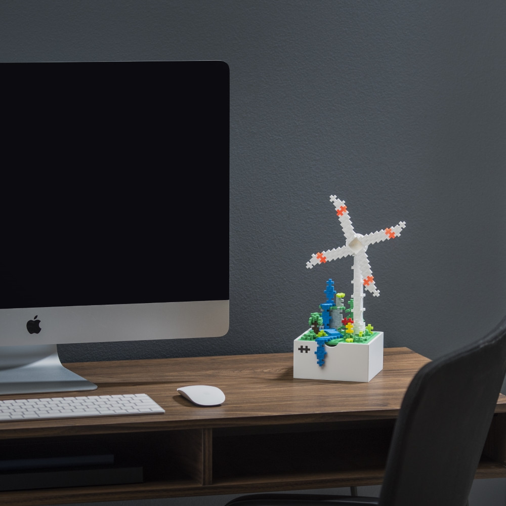 Plus Plus konstruktorius Vėjo malūnas medinė dėžutė