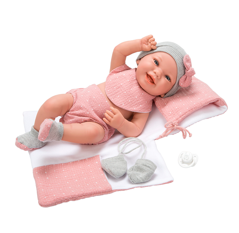 Arias lėlytė Zoe mergaitė su rožiniu pleduku 42 cm
