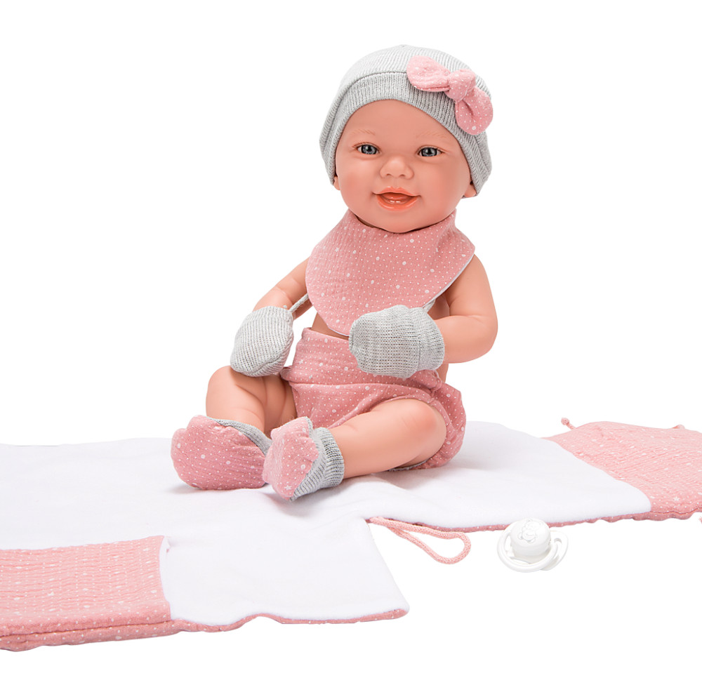 Arias lėlytė Zoe mergaitė su rožiniu pleduku 42 cm