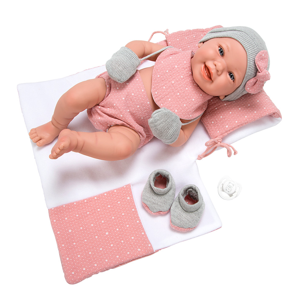 Arias lėlytė Zoe mergaitė su rožiniu pleduku 42 cm