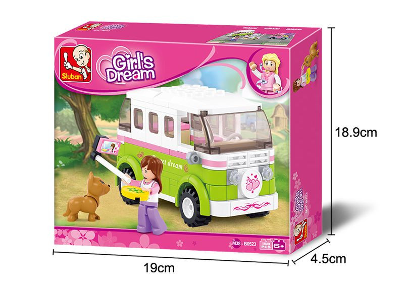 Sluban konstruktorius Turistų autobusiukas 158 det