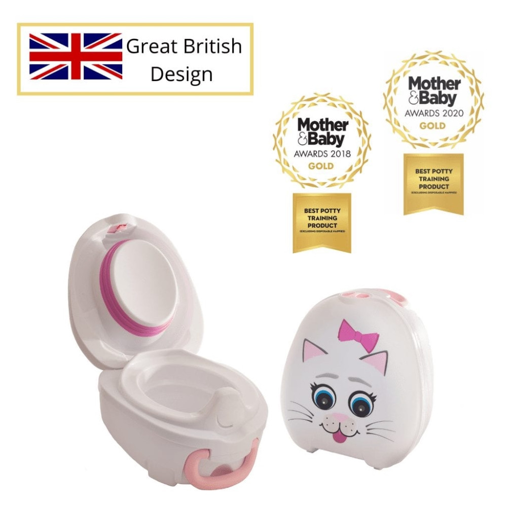 Mokomasis nešiojamas naktipuodis Katytė