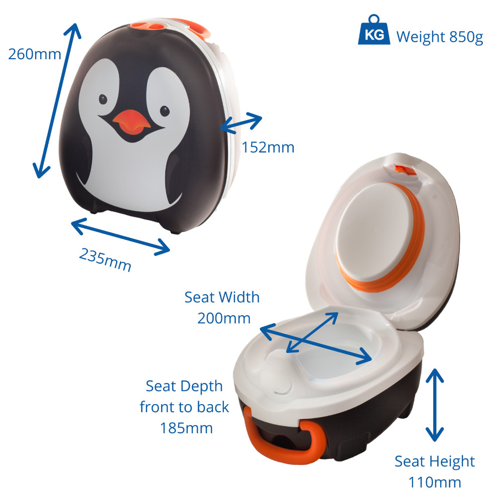 Mokomasis nešiojamas naktipuodis Pingvinas