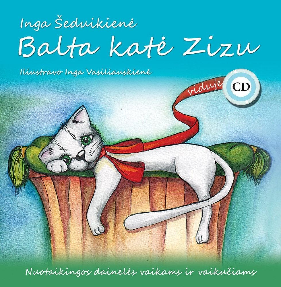 Dainų knygelė su CD Balta katė Zizu