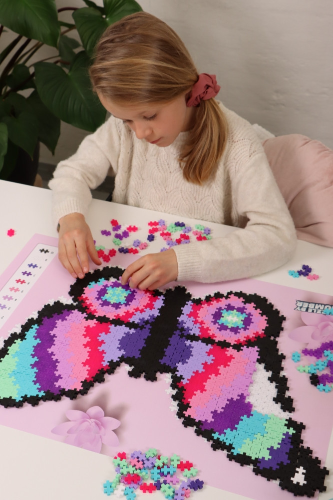 Plus Plus dėlionė pagal skaičius DRUGELIS 800 det