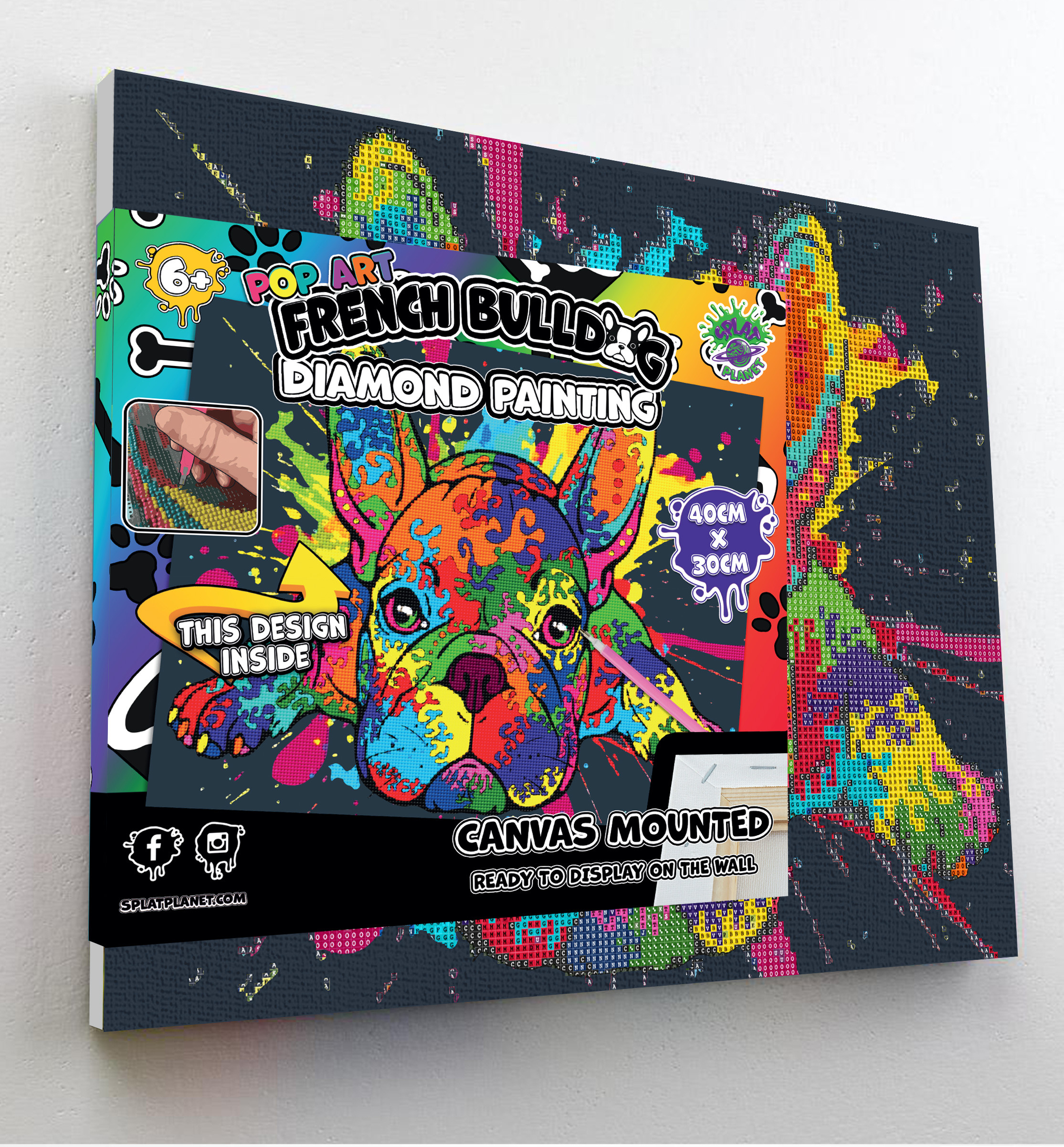 Splat Planet deimantinė dėlionė PRANCŪZŲ BULDOGAS 30x40 cm