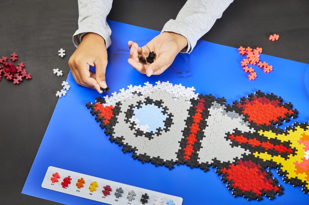 Plus Plus dėlionė pagal skaičius RAKETA 500 det