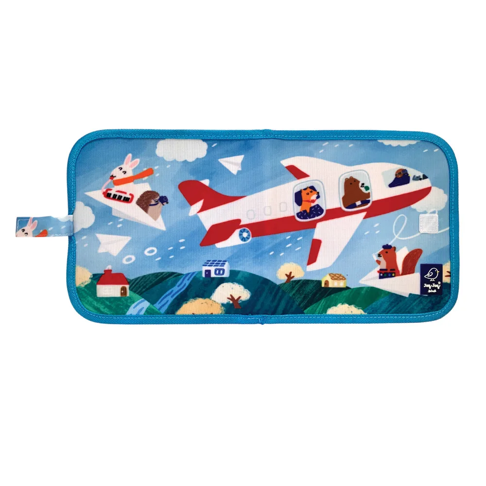 Jaq Jaq Bird piešimo knyga su netepančiomis kreidelėmis Lėktuvai