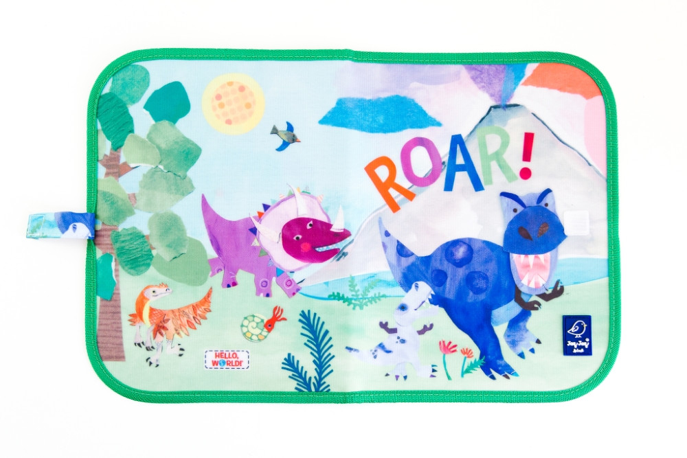 Jaq Jaq Bird piešimo padėklas su netepančiomis kreidelėmis Dinozauras