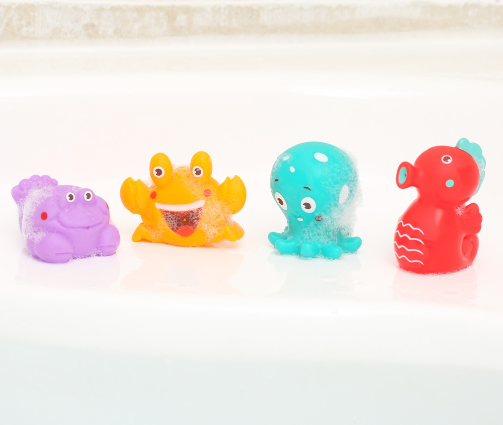 LUDI maudymosi žaislų komplektas Jūros gyvūnai 4 vnt