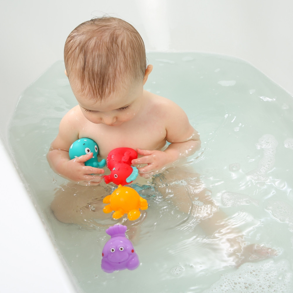 LUDI maudymosi žaislų komplektas Jūros gyvūnai 4 vnt