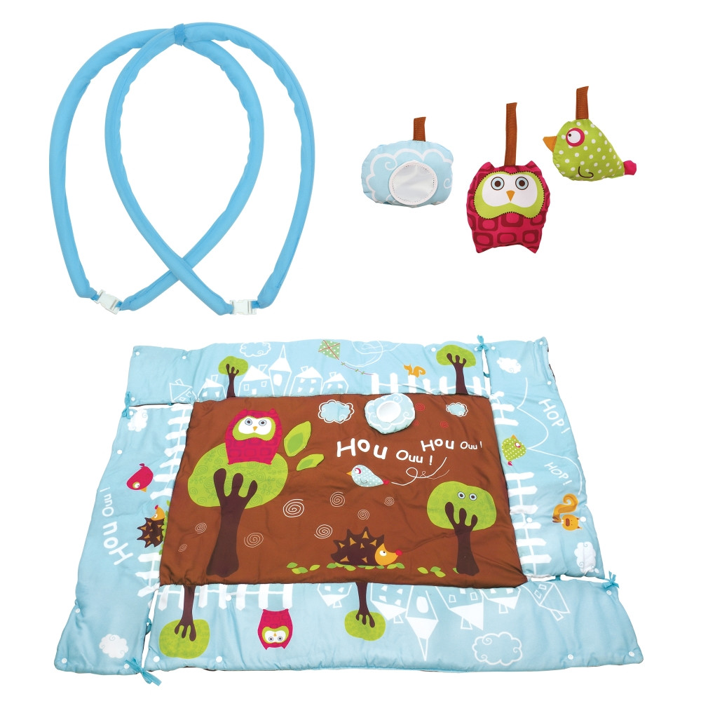 LUDI lavinamasis žaidimų kilimėlis mėlyna pelėda