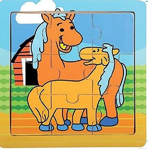 Medinė dėlionė Arkliukai