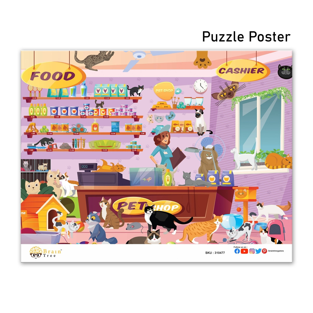 Brain Tree dėlionė Gyvūnų parduotuvėlė 500 det