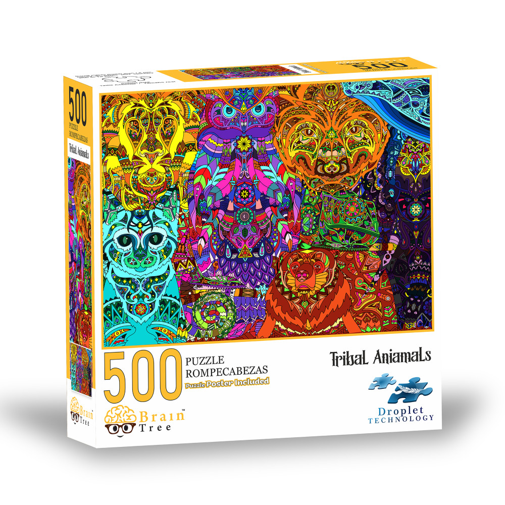 Brain Tree dėlionė Egzotiniai gyvūnai 500 det