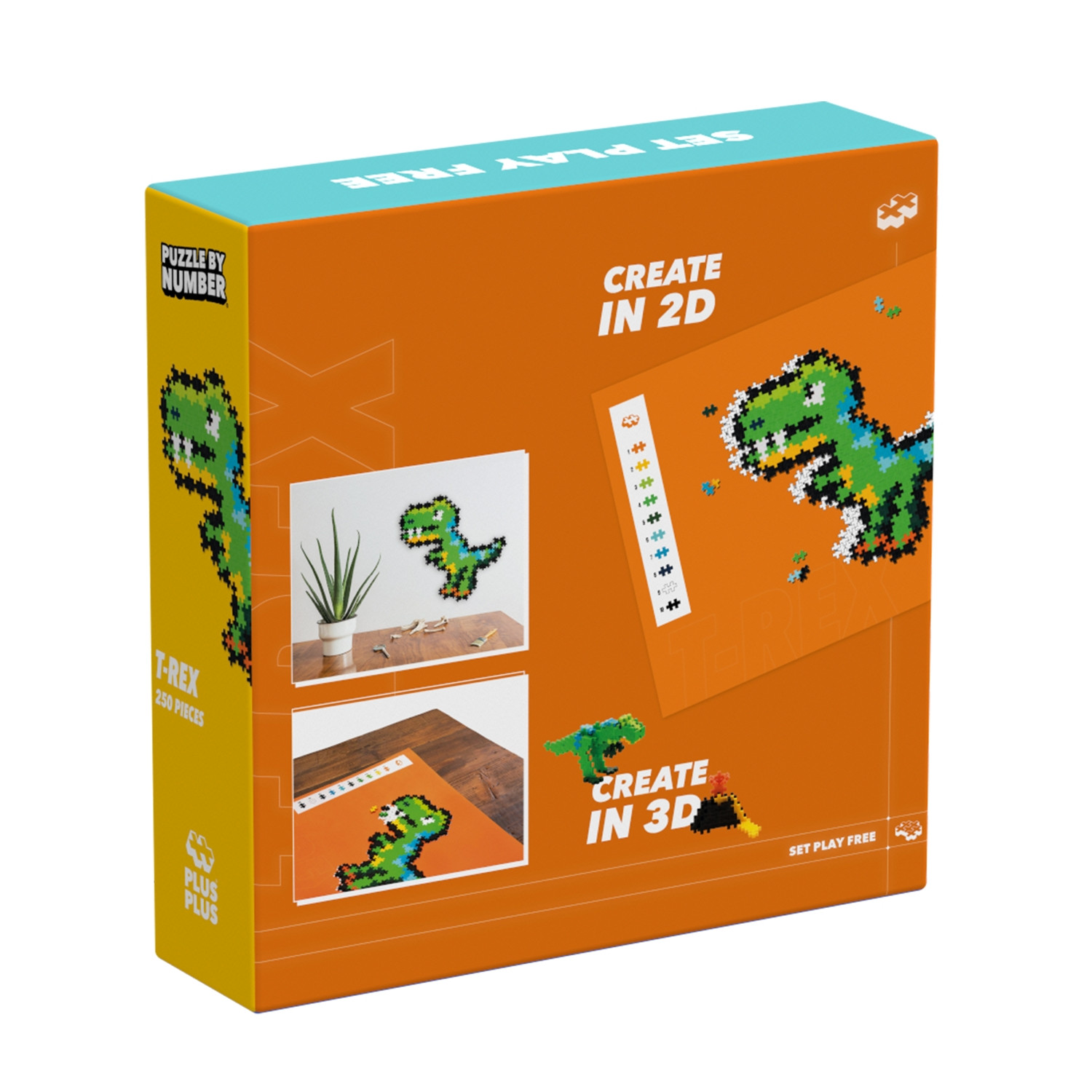 Plus Plus dėlionė pagal skaičius T-REX 250 det