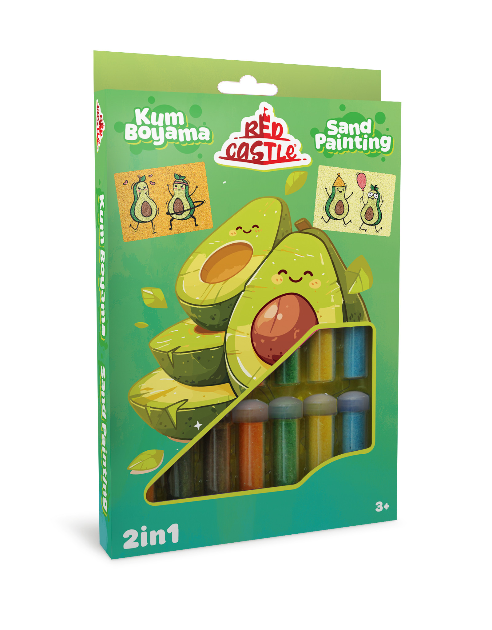 Red Castle kūrybinis smėlio rinkinys 2in1 Avokadai