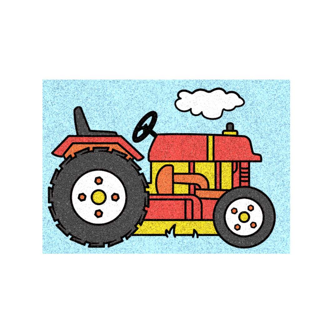 Red Castle kūrybinis smėlio rinkinys Tigras ir Traktorius