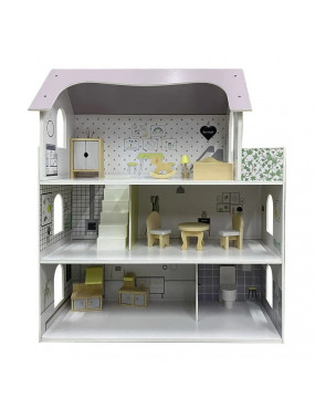 Medinis lėlių namas su 11...