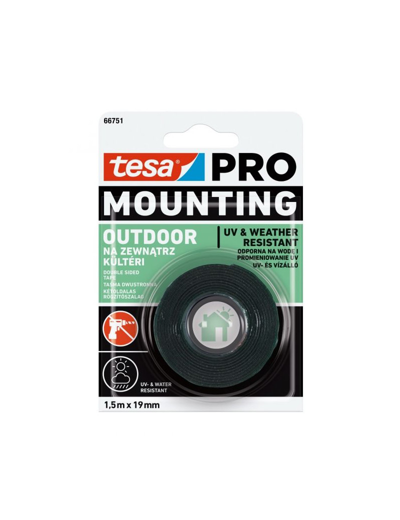 Lipni dvipusÄ juosta lauko darbams TESA 1.5m x 19mm 66751-00004-00
