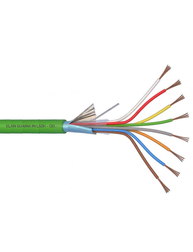 ELAN behalogenis, ekranuotas apsauginis kabelis 8x0.22 (Å¾alias)