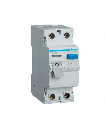 SrovÄs nuotekio relÄ Hager CD241J (AC, 40A, 2P, 30mA, 230V)