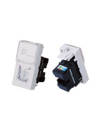 Lizdas RJ45 UTP keystone tipo montuojamas Ä¯ apdaila Cat 6e 45x22,5mm