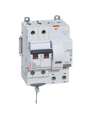 SrovÄs nuotekio relÄ su automatiniu jungikliu Legrand 411162 (C, 40A, 2P, 30mA, 230V)