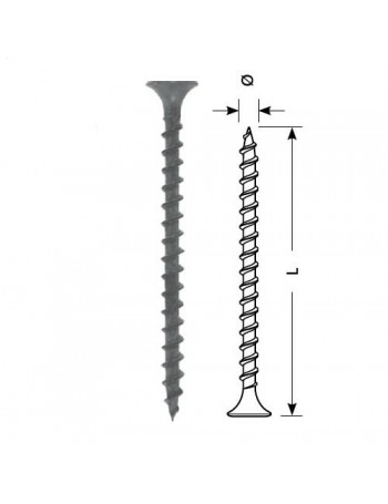Sraigtas STARFIX gipsas-medis 3.5x25/F (juodas, 200vnt)