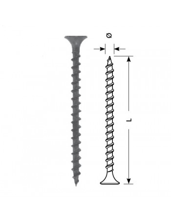 Sraigtas STARFIX gipsas-medis 3.5x45/F (juodas, 150vnt)