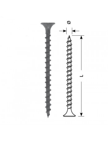 Sraigtas STARFIX gipsas-medis 3.5x55/F (juodas, 100vnt)