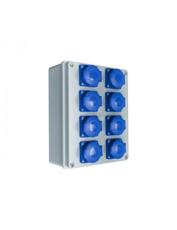 PawBol R-BOX B.1605-S plastikinis skydelis su kiÅ¡tukiniais lizdais (8x16A/250V) PawBol R-BOX B.1605-S plastikinis skydelis su kiÅ¡tukiniais lizdais (8x16A/250V)