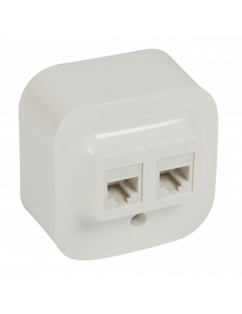 Virstinkinis kompiuterinis lizdas 2xRJ45, UTP 5E cat, Forix Legrand 782428 (balta)