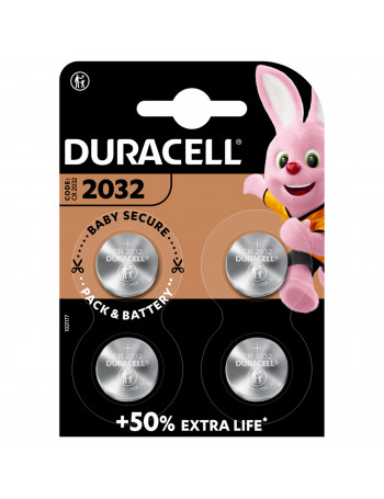 Baterija Duracell Lithium CR2032 (4 vnt.)