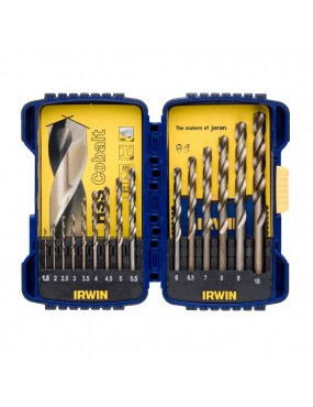 Grąžtų rinkinys HSS Cobalt 15-10 mm 19 vnt