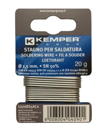 Lydmetalis „KEMPER 15 mm 20 g SN 50