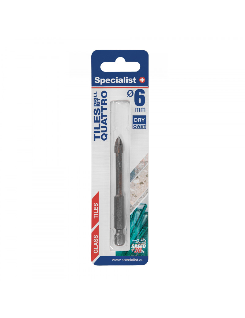 SPECIALIST+ stiklo grąžtas 6 mm