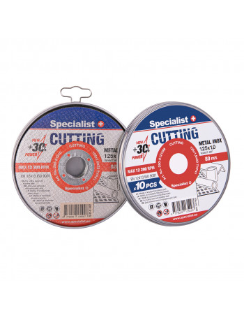 SPECIALIST+ metalo pjdiskas 125x1x22 mm 10 vnt metal d