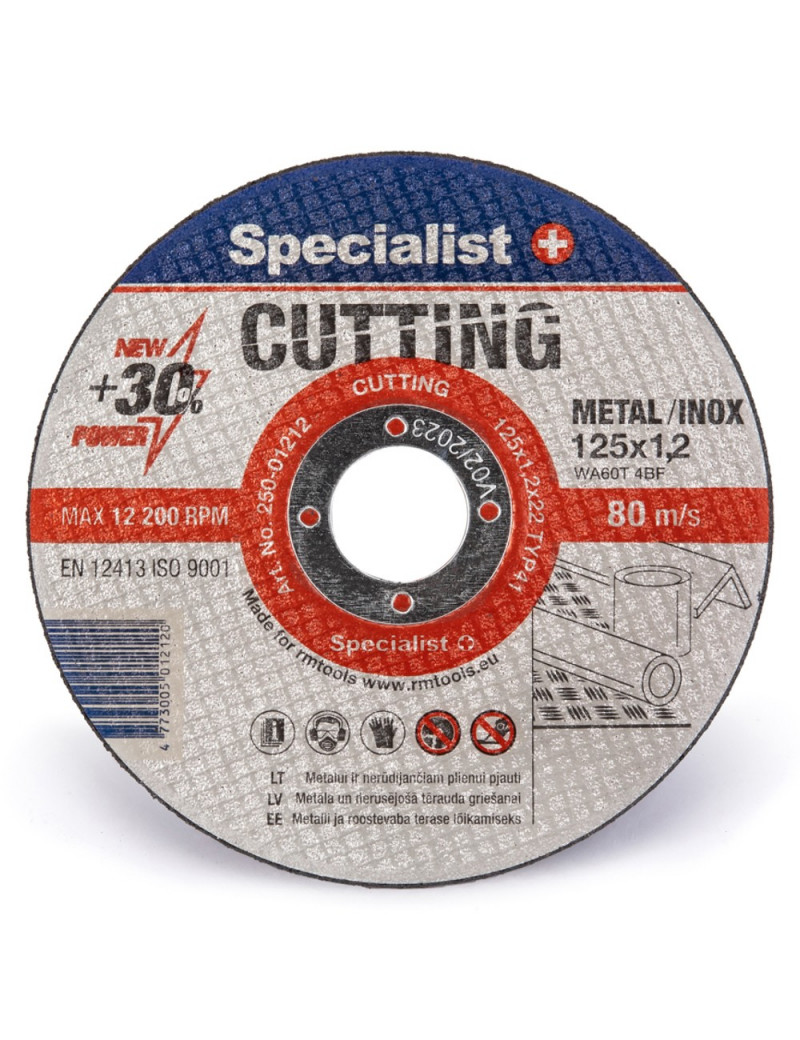 SPECIALIST+ metalo pjdiskas 125x12x22 mm