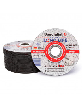 SPECIALIST+ metalo pjdiskas LONG LIFE 125x08x22 mm