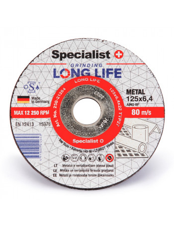 SPECIALIST+ šlif diskas LONG LIFE 125x64x22 mm