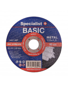 SPECIALIST+ metalo pj diskas BASIC 125x1x22 mm
