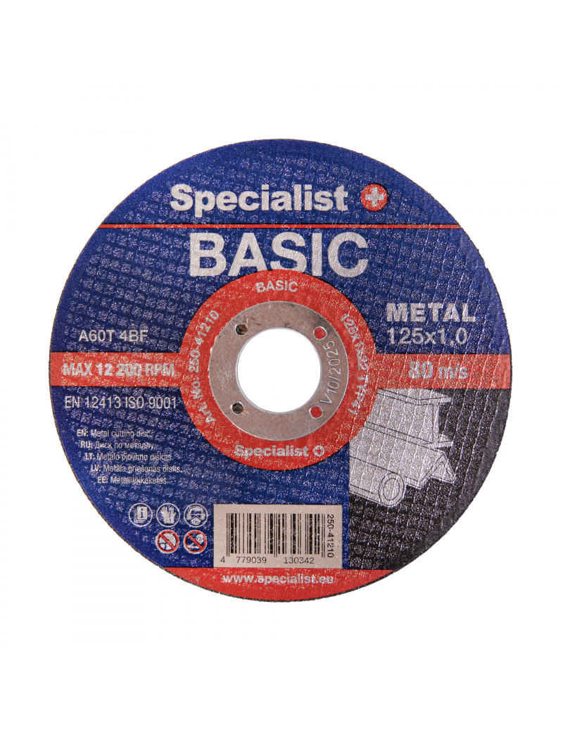 SPECIALIST+ metalo pj diskas BASIC 125x1x22 mm