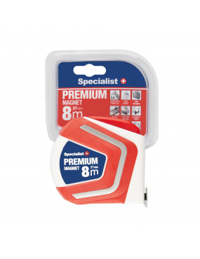 SPECIALIST+ ruletė PREMIUM 8 m 27 mm