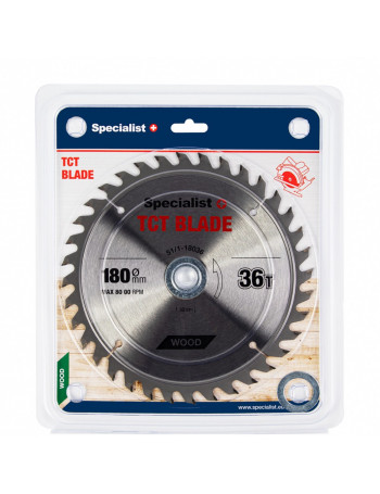 SPECIALIST+ pjovimo diskas 180x36Tx30/20/16 mm