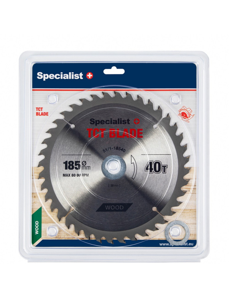 SPECIALIST+ pjovimo diskas 185x40Tx30/20/16 mm