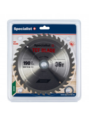 SPECIALIST+ pjovimo diskas 190x36Tx30/20/16 mm