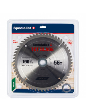 SPECIALIST+ pjovimo diskas 190x56Tx30/20/16 mm