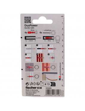 Kaiščiai DUOPOWER su O formos kabliu 6x30 4 vnt