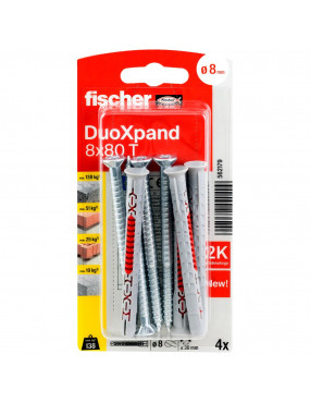 DuoXpand kaištis su varžtu 8x80 T 4 vnt